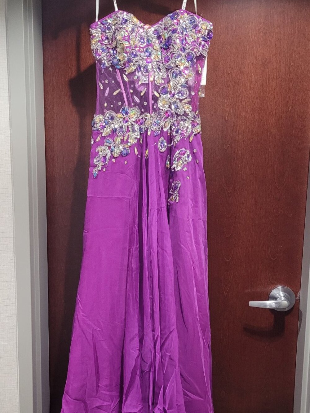 Rachel Allan/Party Time Formals 6497 Size 6 Purple Prom Dress